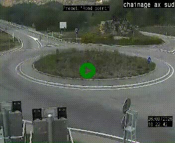 Webcam au nord d'Ax-les-Thermes au niveau de l'aire de chaîn