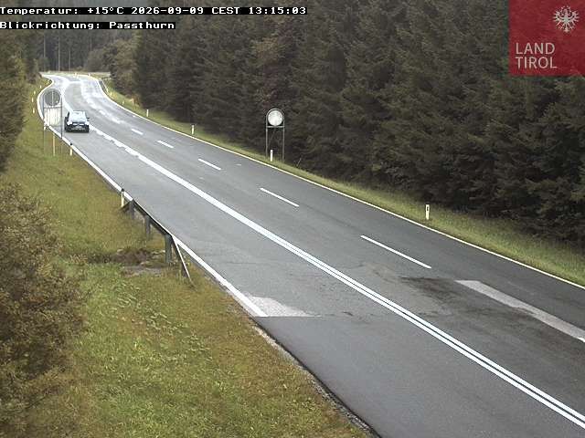 Mittersill: B161 Pass-Thurn-Straße [km 13,2], Blickrichtung: PassThurn