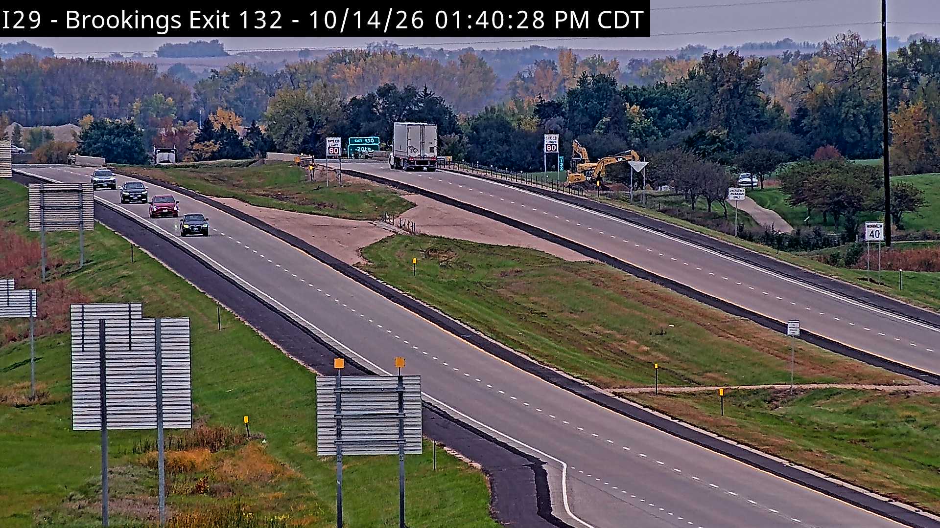Brookings-3 miles south of town along I-29 @ MP 132 zoom looking south