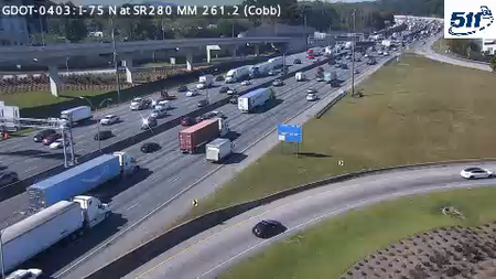 I-75 N at SR280 MM 261.2 (Cobb)
