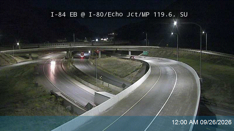 I-84 EB @ I-80 / Echo Jct / MP 119.6, SU