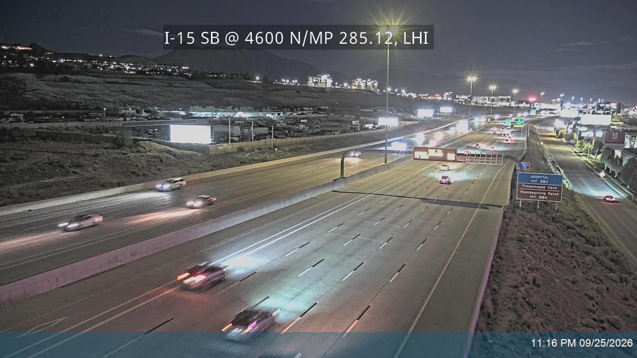 I-15 SB @ 4600 N / MP 285.12, LHI