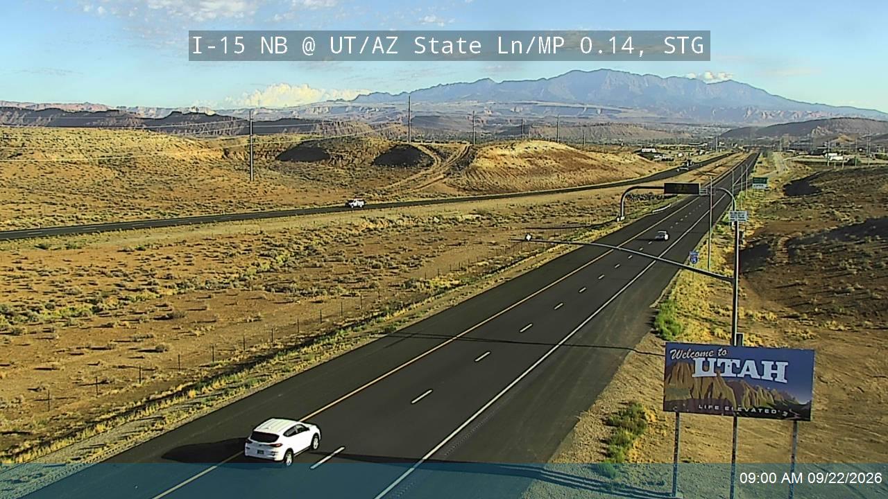 I-15 NB @ UT/AZ State Line / MP 0.14, STG
