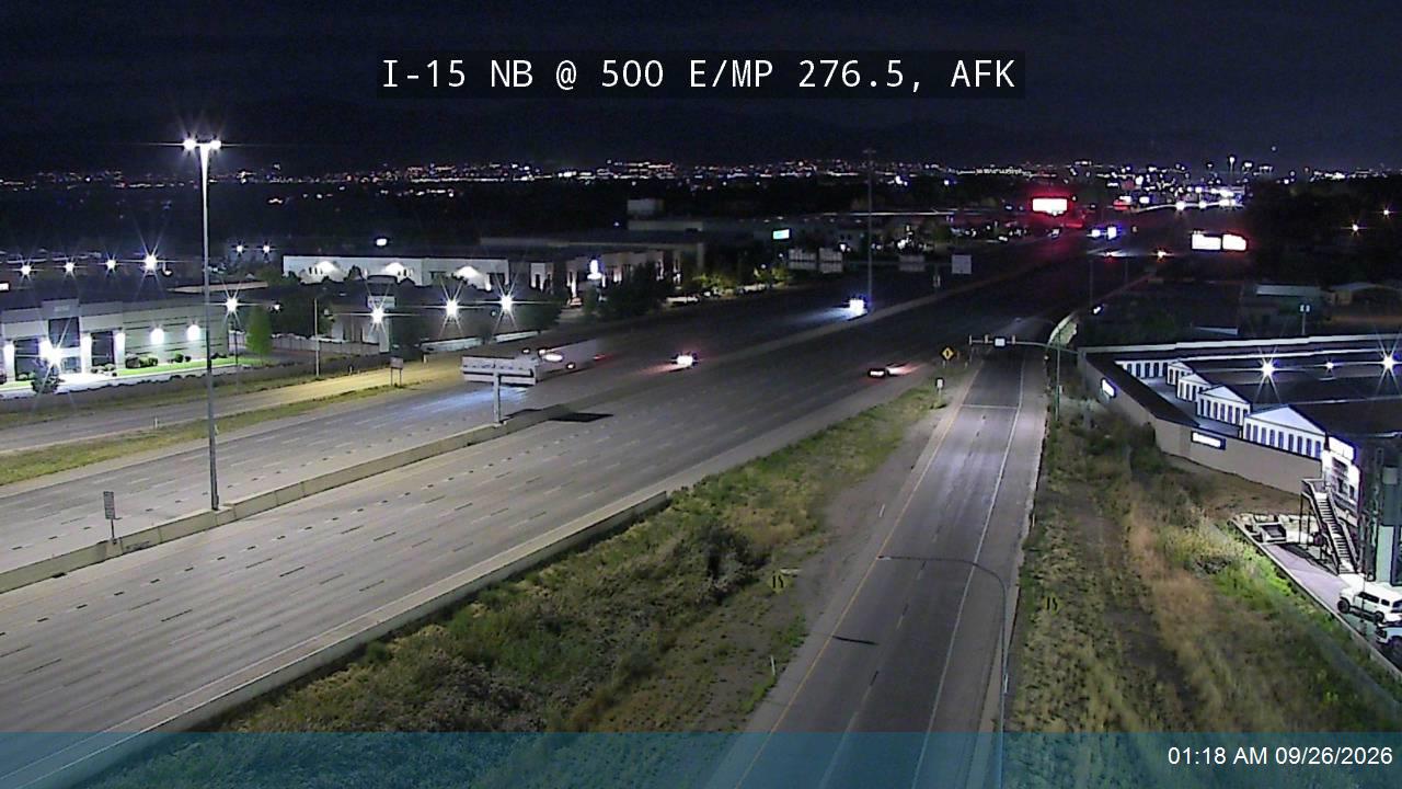 I-15 NB @ 500 E / SR-180 / MP 276.5, AFK