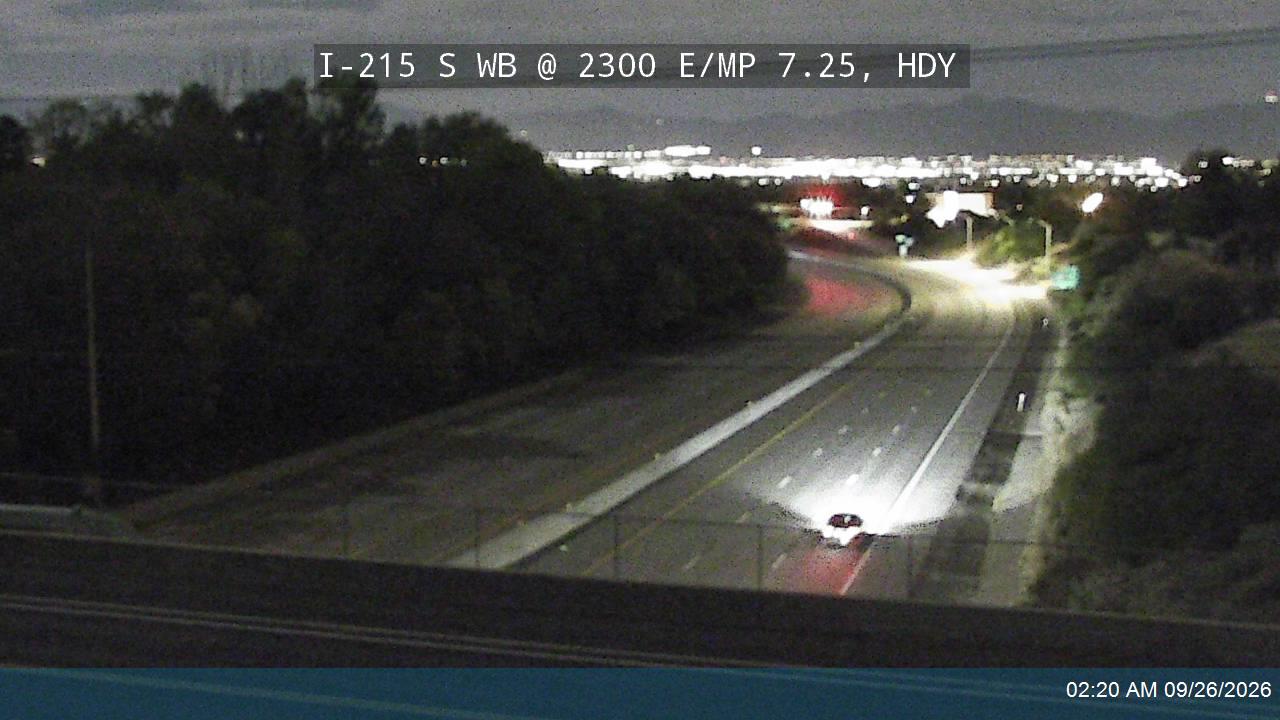 I-215 S WB @ 2300 E / MP 7.25, HDY