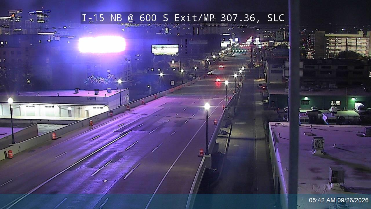 I-15 NB @ 600 S Exit / MP 307.36, SLC