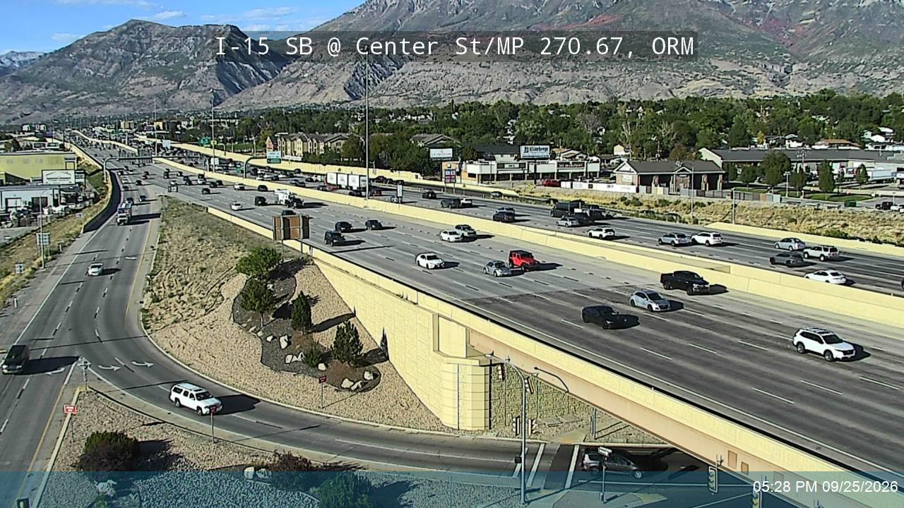I-15 SB @ Center St / MP 270.67, ORM