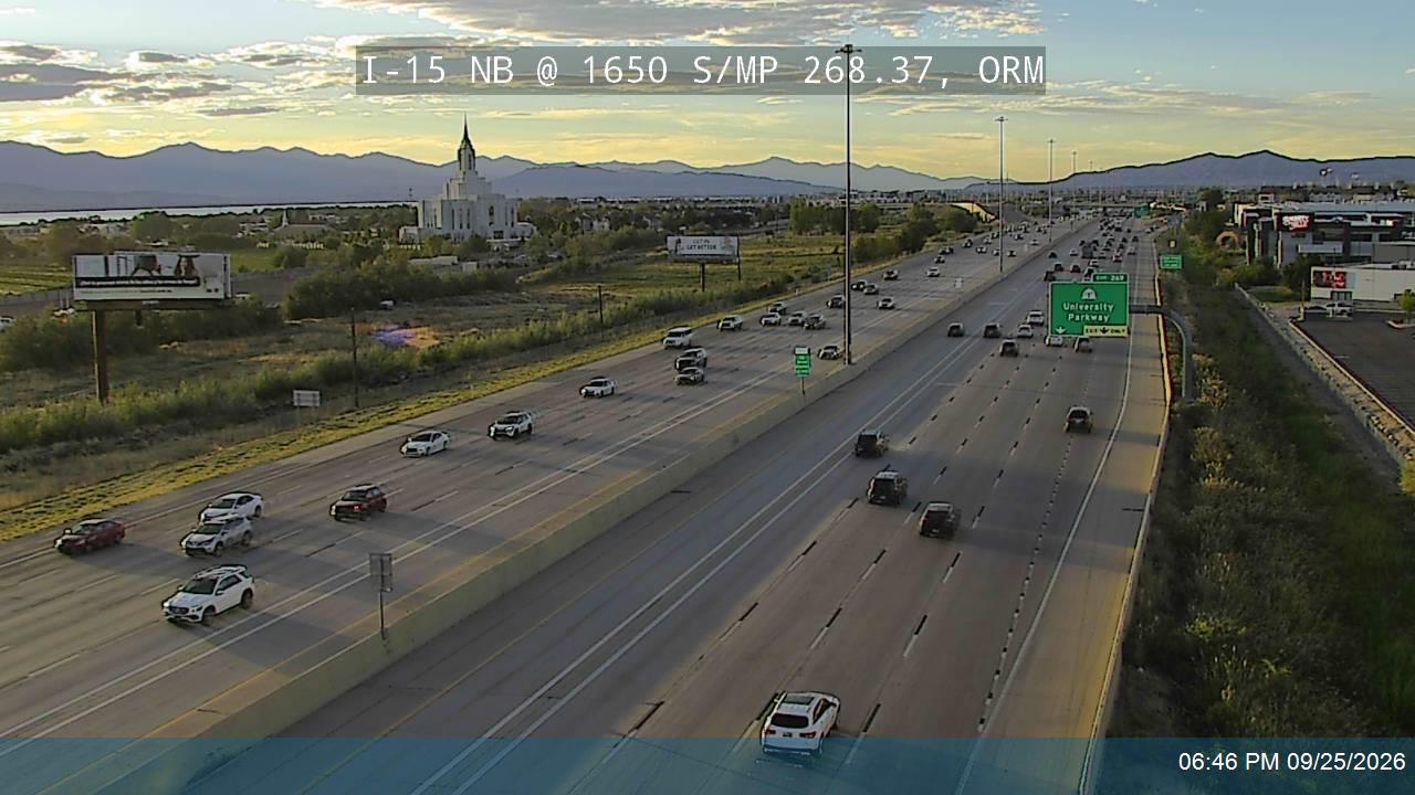 I-15 NB @ 1650 S / MP 268.37, ORM
