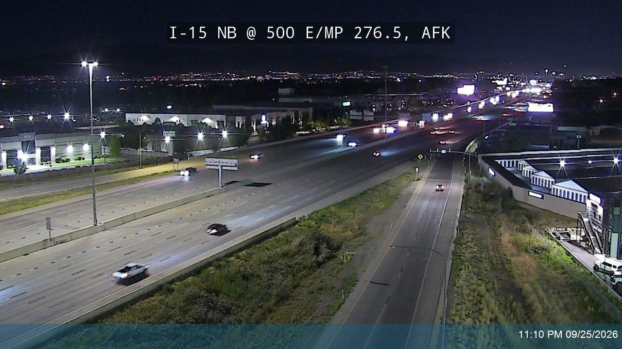 I-15 NB @ 500 E / SR-180 / MP 276.5, AFK