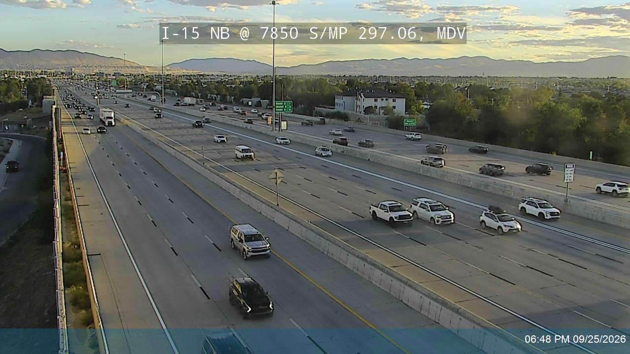 I-15 NB @ 7850 S / MP 297.06, MDV