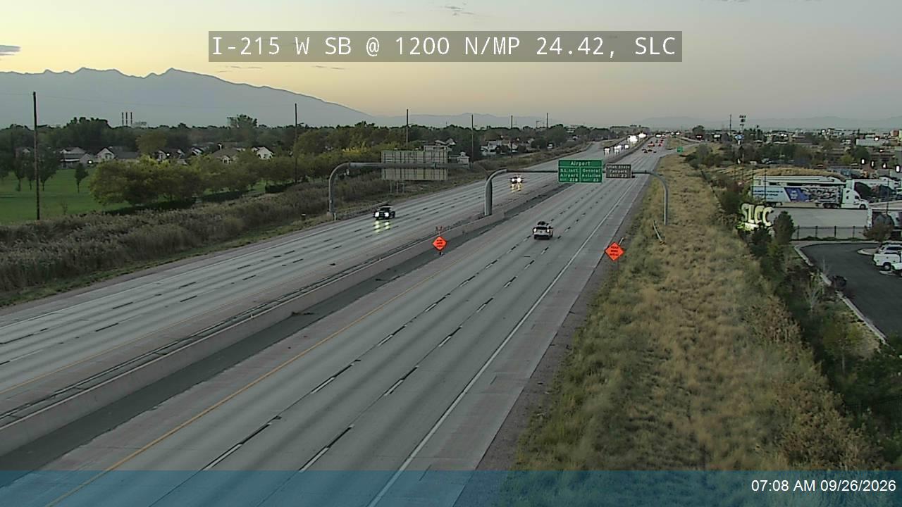 I-215 W SB @ 1200 N / MP 24.42, SLC