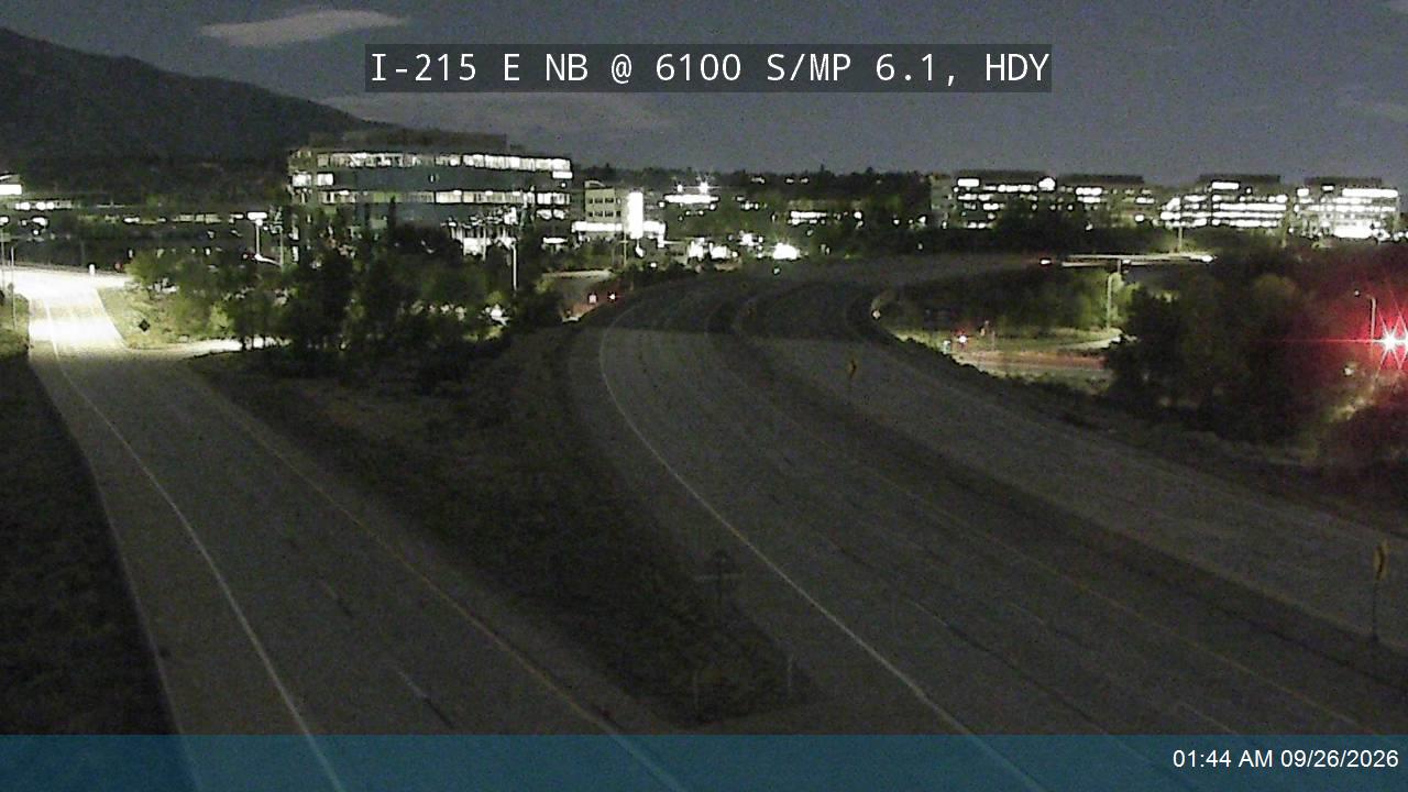 I-215 E NB @ 6100 S / MP 6.1, HDY