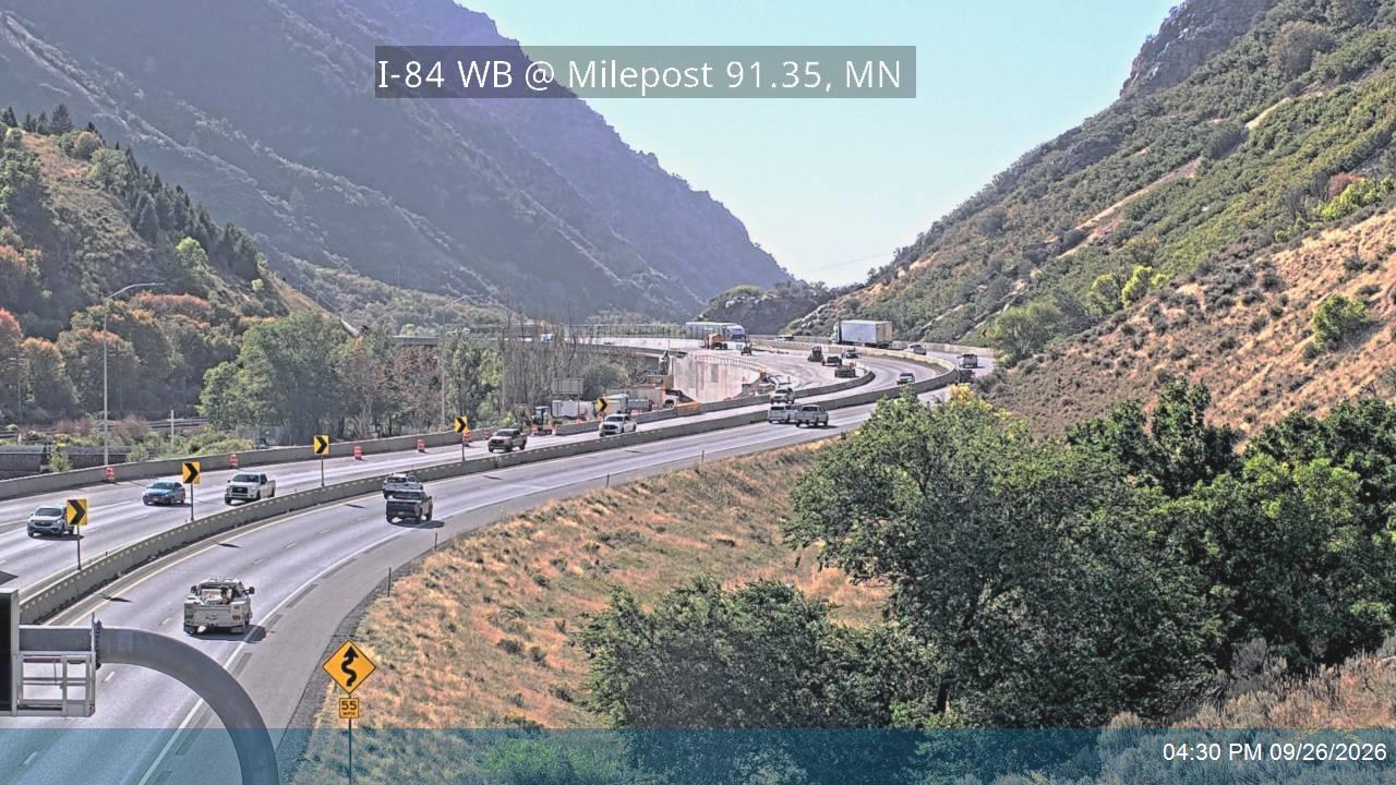 I-84 / Weber Canyon WB @ Milepost 91.35, MN
