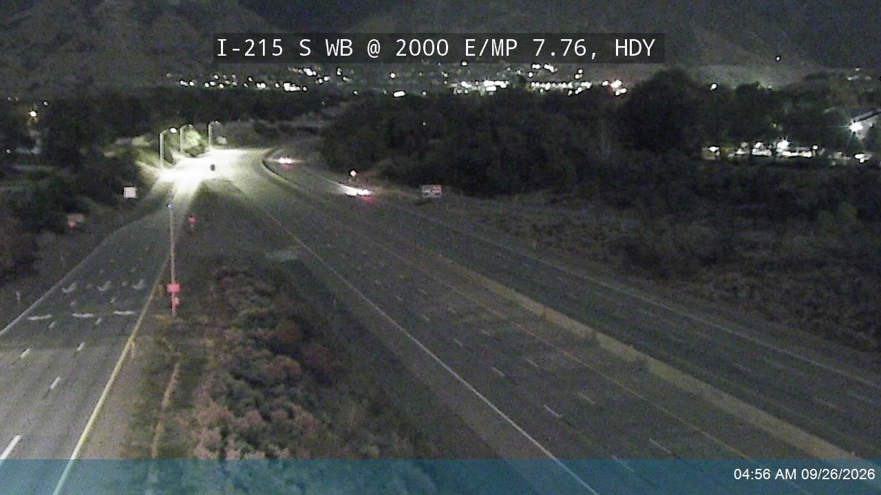 I-215 S WB @ 2000 E / Highland Dr / SR-152 / MP 7.76, HDY