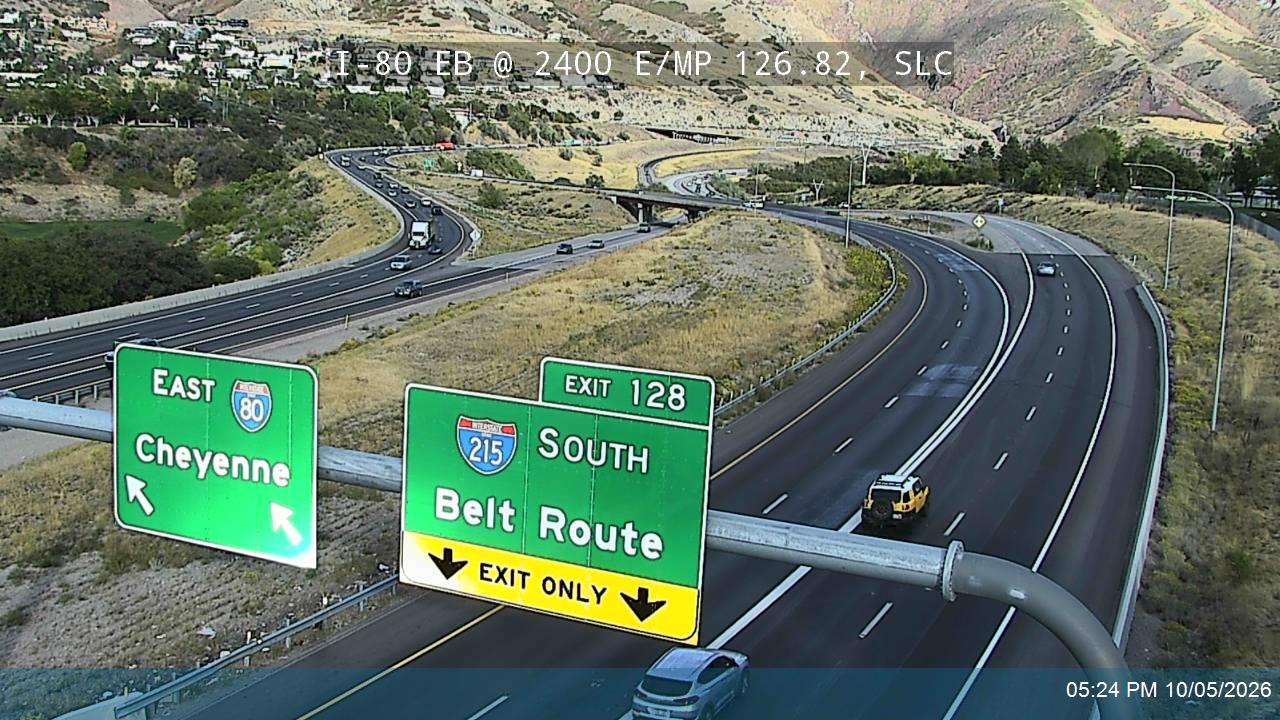 I-80 EB @ 2400 E / MP 126.82, SLC
