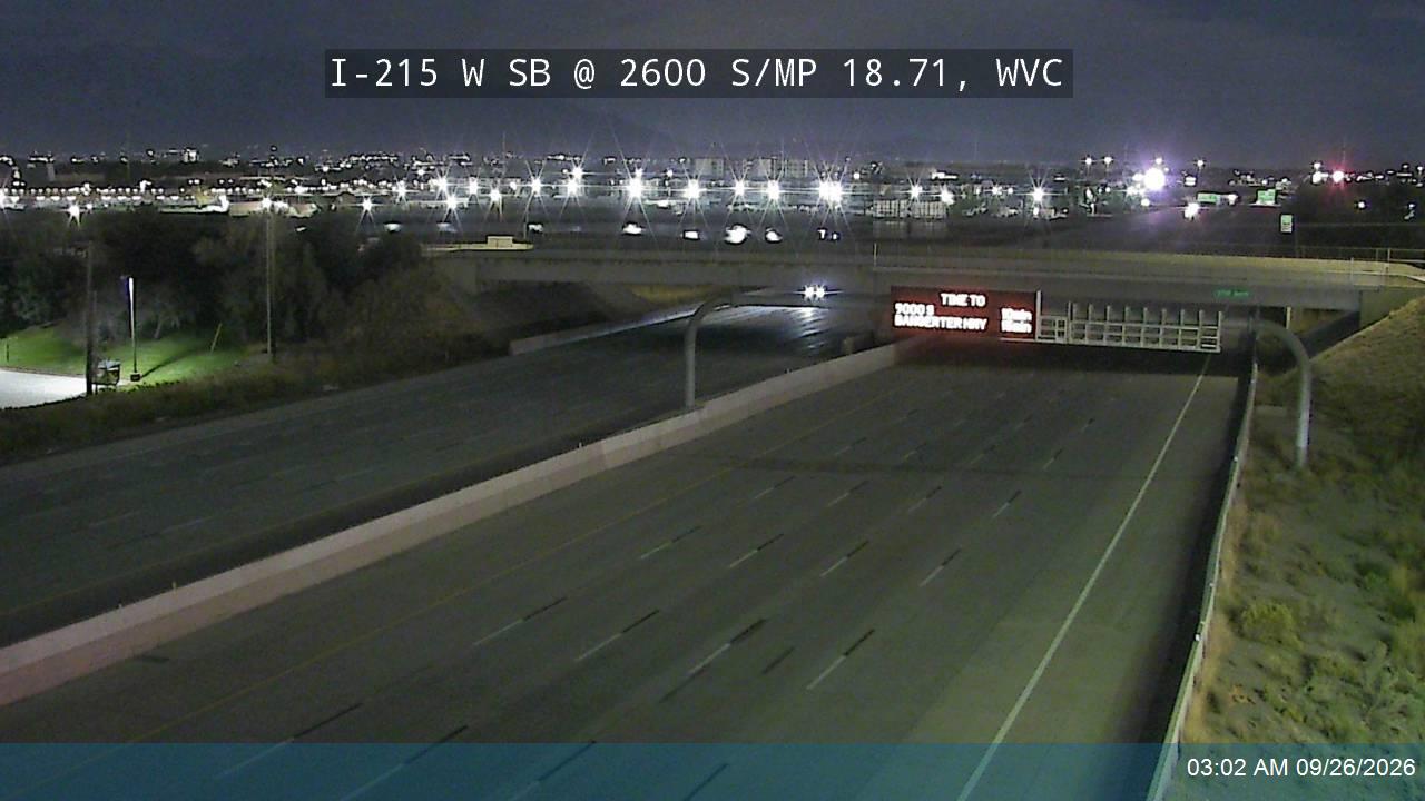 I-215 W SB @ 2600 S / MP 18.71, WVC