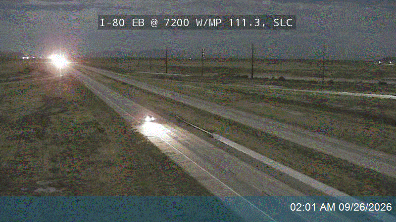 I-80 EB @ 7200 W / MP 111.3, SLC