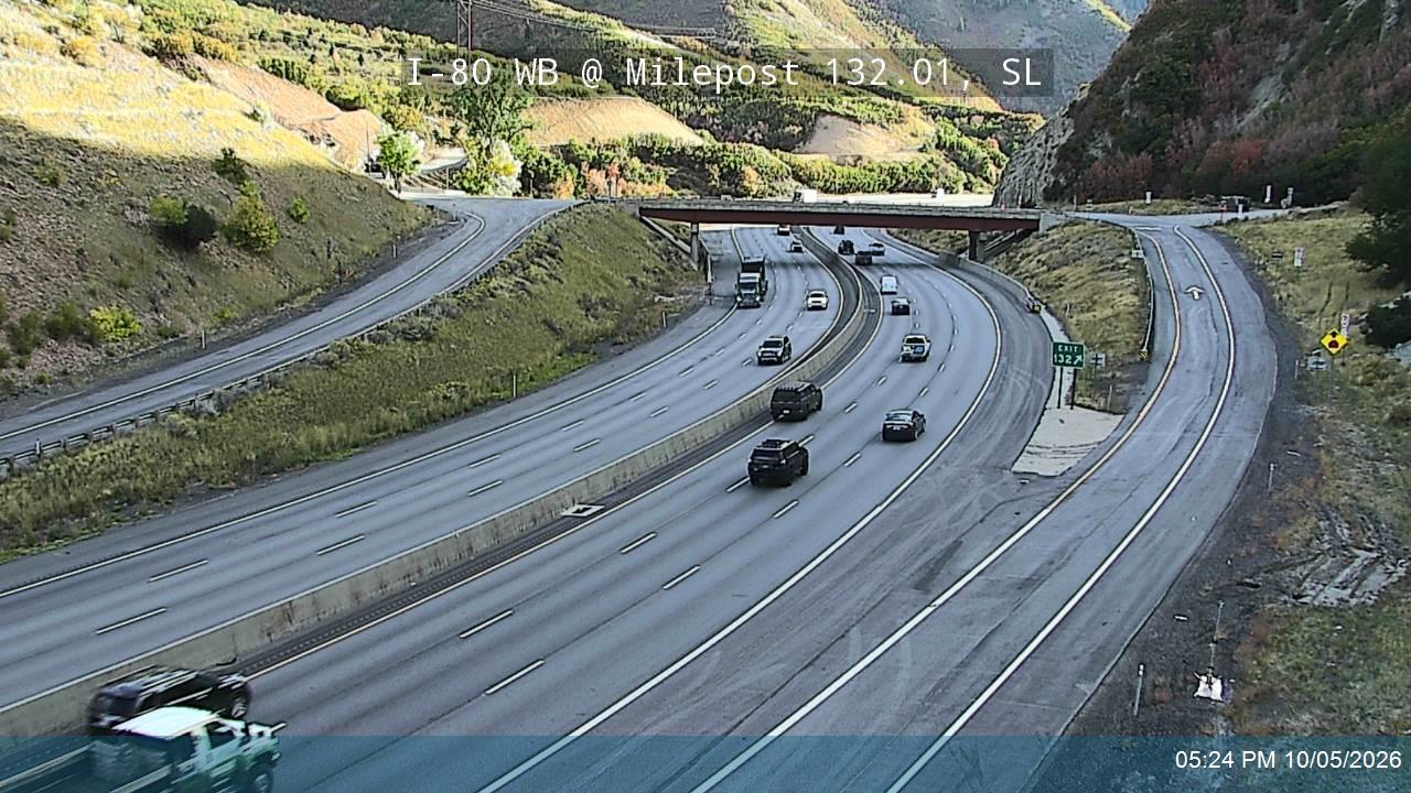 I-80 / Parleys Canyon WB @ Mt Aire Canyon Rd / MP 132.01, SL