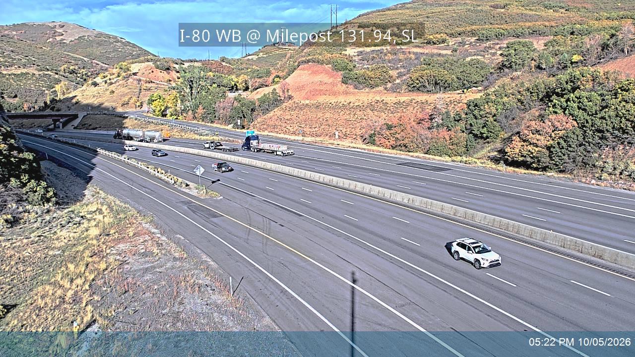 I-80 / Parleys Canyon WB @ Milepost 131.94, SL