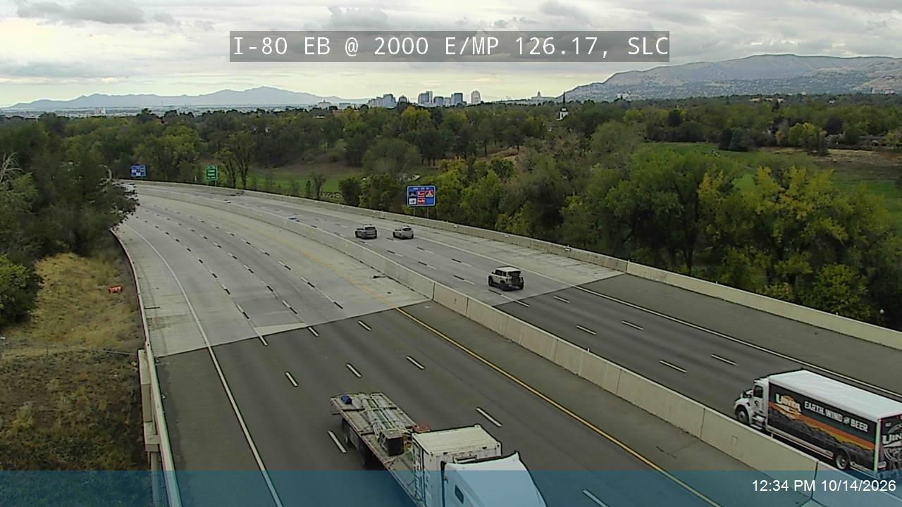 I-80 EB @ 2000 E / MP 126.17, SLC