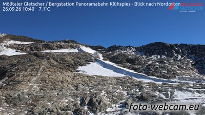 Innerfragant: Mölltaler Gletscher - Bergstation Panoramabahn Klühspies - Blick nach Nordosten