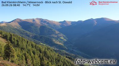 Bad Kleinkirchheim: Wiesernock - Blick nach St. Oswald