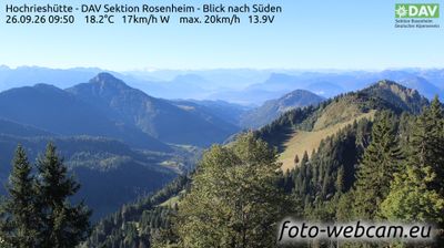 Burscheid: Hilgen: Hochrieshütte - DAV Sektion Rosenheim - Blick nach Süden