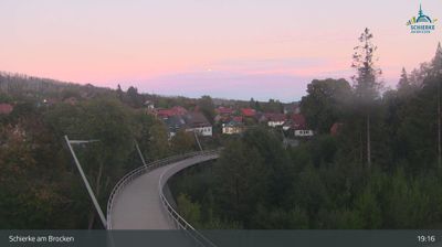 Wernigerode: Schierke - Parkhaus, Ort mit Bode-Brücke