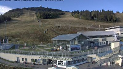 Bayerisch Eisenstein › South-west: Spielplatz an Talstation Großer Arber - Großer Arber - ARBER-BERGBAHN - Bundeswehr-Radarstationen - Großer Arber