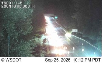 Lacey: I-5 at MP 116.1: Mounts Rd South