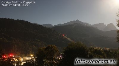 Garmisch-Partenkirchen: Partenkirchen: Gsteig - Blick zur Zugspitze
