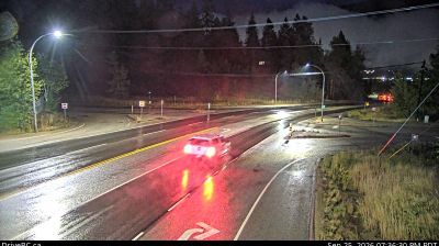 Castlegar › East: Highway 3 at 14 Avenue in - looking east