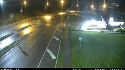 Golden › South-east: Highway 1 at Highway 95 interchange, looking eastbound along Highway 1