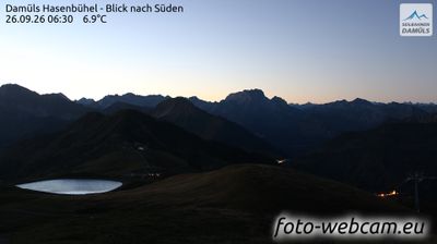 Gemeinde Damuls: Damüls Hasenbühel - Blick nach Süden