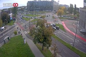 Lodz: Centrum: Rondo Solidarności - północny-wschód