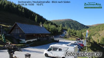 Krems in Karnten: Zechneralm - Nockalmstraße - Blick nach Süden