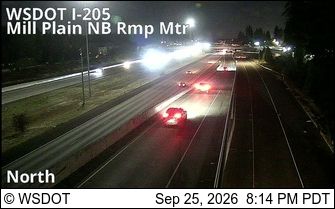 Vancouver: I-205 at MP 28.6: Millplain Ramp Meter NB