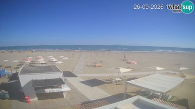 Riccione: Alba: Live webcam Riccione beach - Bagni Oreste spiaggia 115