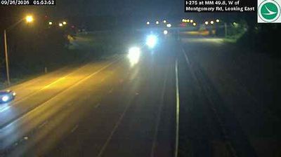 Sixteen Mile Stand: I-275 at MM 49.8, W of Montgomery Rd, looking East