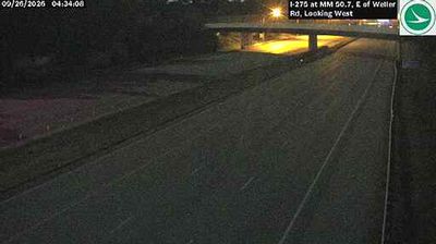 Montgomery: I-275 at MM 50.7, E of Weller Rd, looking West
