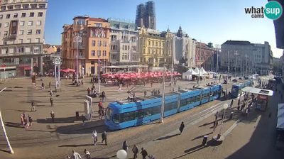 Zagreb: Mjesni odbor Cvjetni trg: Webcam Zagreb Bana Jelačića square | Croatia
