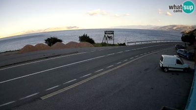Zrnovnica › North-west: Adriatic highway D8 near SENJ - view to KRK island
