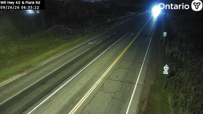Sarnia: Lucasville › West: Highway 40 at Plank Road, Looking West