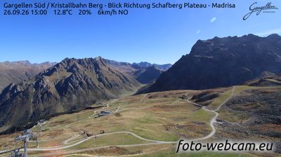 Gemeinde Sankt Gallenkirch: Gargellen Süd - Kristallbahn Berg - Blick Richtung Schafberg Plateau - Madrisa