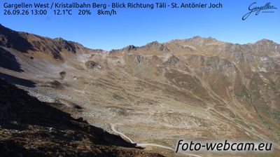 Gemeinde Sankt Gallenkirch: Gargellen West - Kristallbahn Berg - Blick Richtung Täli - St. Antönier Joch