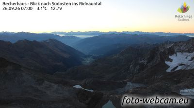 Ratschings - Racines: Becherhaus - Blick nach Südosten ins Ridnauntal