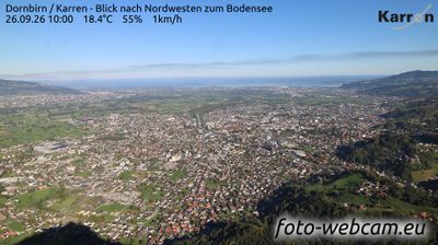 Stadt Dornbirn: Dornbirn - Karren - Blick nach Nordwesten zum Bodensee