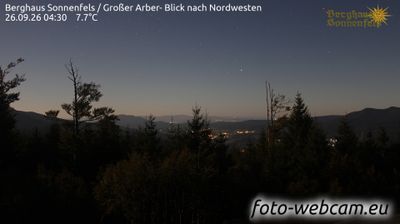 Bayerisch Eisenstein › North-west: Berghaus Sonnenfels - Großer Arber- Blick nach Nordwesten