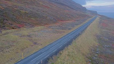 Varmahlíð: Ólafsfjarðarvegur við Sauðanes