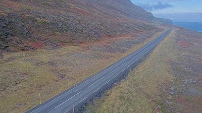 Olafsfjorur: Ólafsfjarðarvegur við Sauðanes
